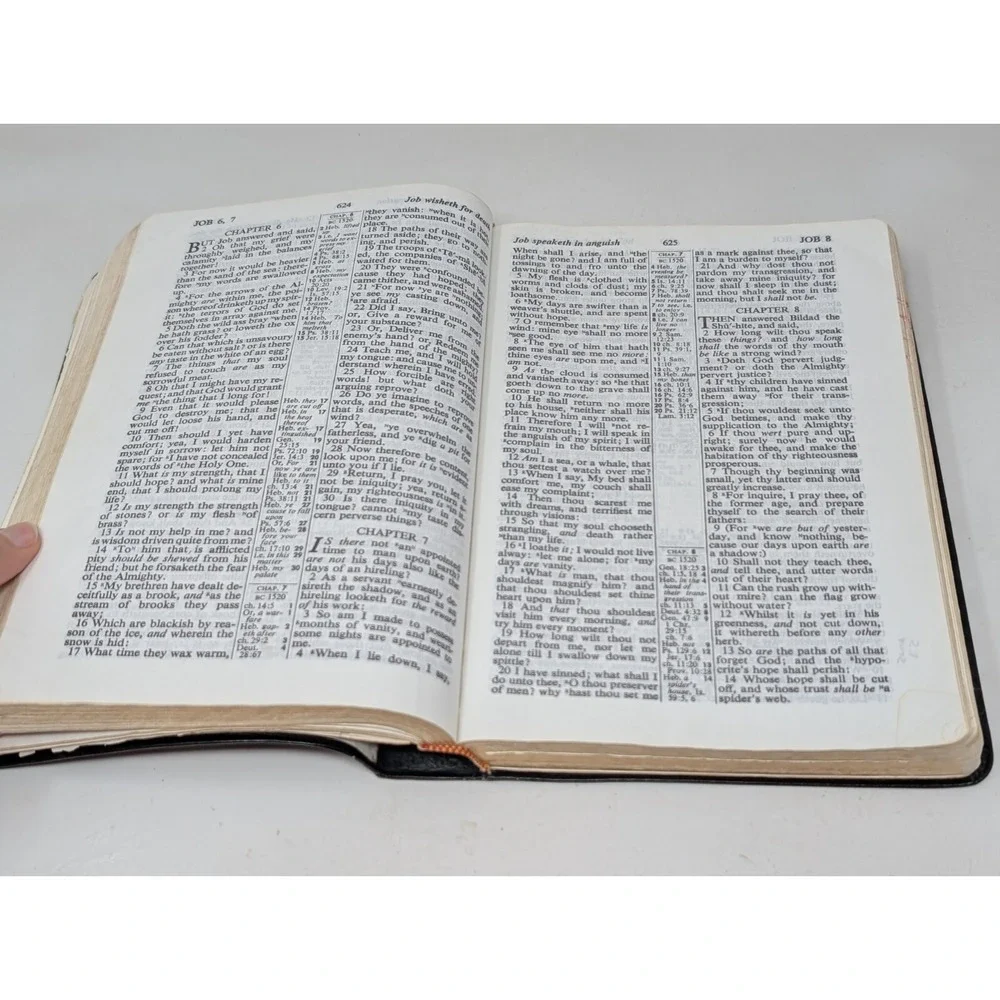 HOLY BIBLE King‎ James Red Letter Instant Indexed WORLD Self-Pronouncing Black